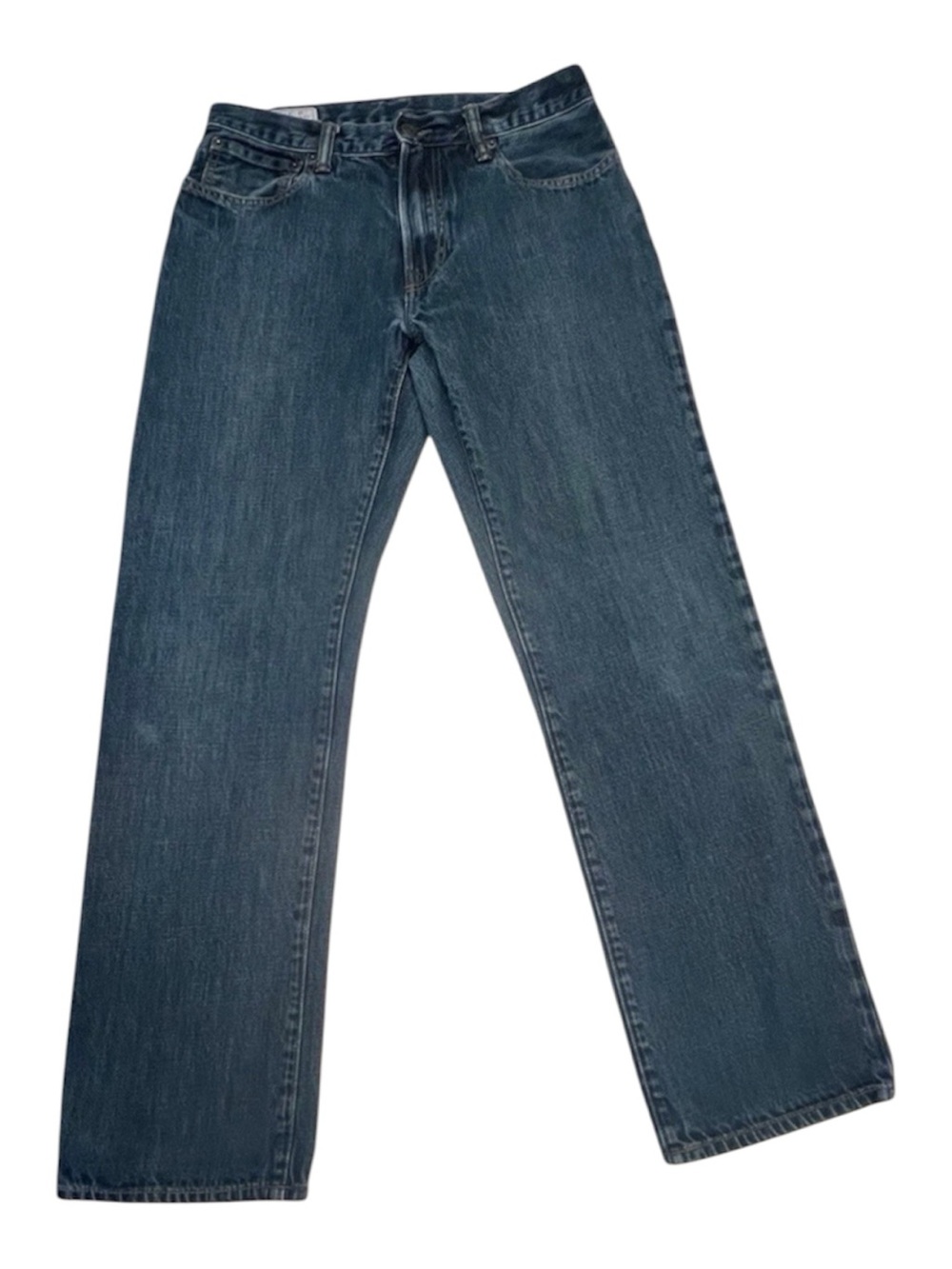 GAP Men's Blue Medium Wash Denim Jeans Straight Leg Mid Rise 5-Pocket